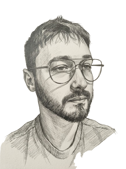 Retrato a lápiz de Carlos J. Perea Gallego